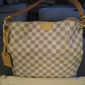 Louis Vuitton Graceful Damier Azur Canvas Shoulder